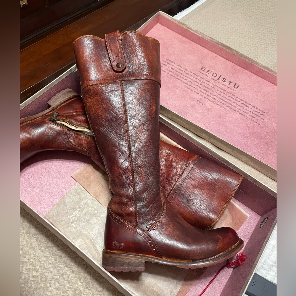 Bed Stu wide calf boot